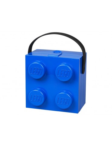 LEGO pietų užkandžių dėžutė su rankena - mėlyna