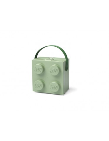 LEGO pietų užkandžių dėžutė su rankena - Green Army