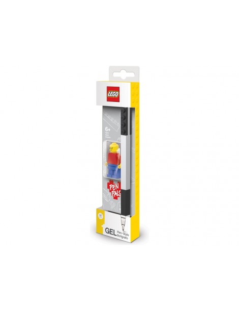 LEGO gelinis rašiklis su mini figūrėle - juodas