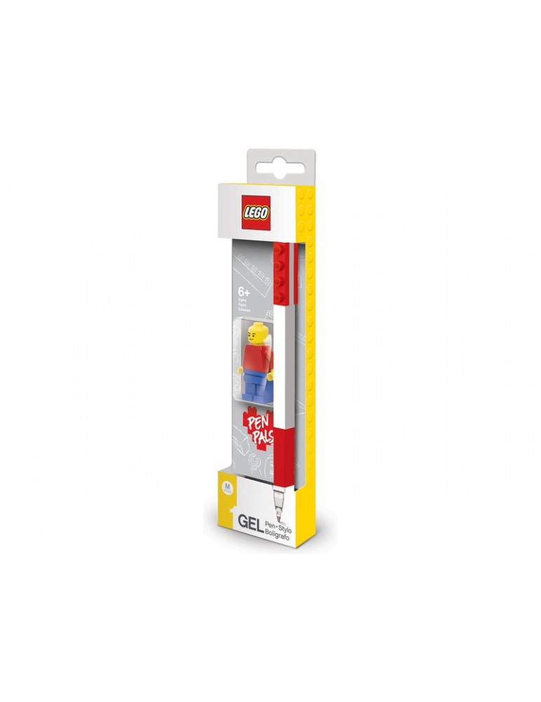 LEGO gelinis rašiklis su mini figūrėle - raudonas
