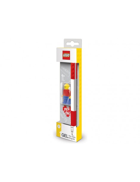 LEGO gelinis rašiklis su mini figūrėle - raudonas