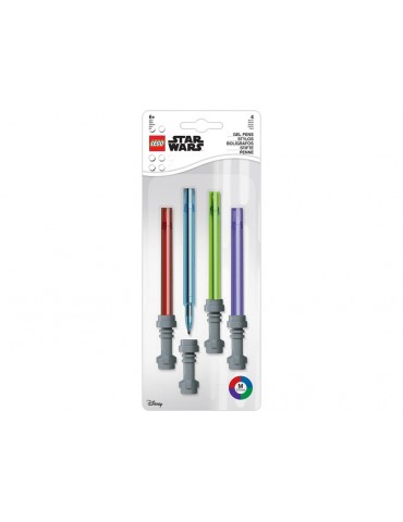 LEGO gelinių rašiklių rinkinys Star Wars lightsaber - 4 vnt.