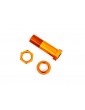 Traxxas Servo saver post/ adjuster nut/ locknut (orange-anodized, 6061-T6 aluminum)
