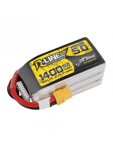 Tattu R-Line 5.0 1400mAh 22.2V 150C 6S1P XT60 Battery