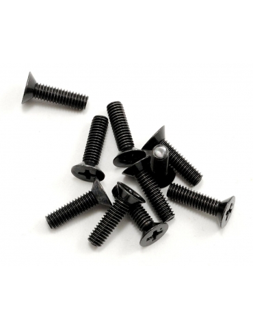 Kyosho 4x15mm Flat Head Metallic Screw (10)