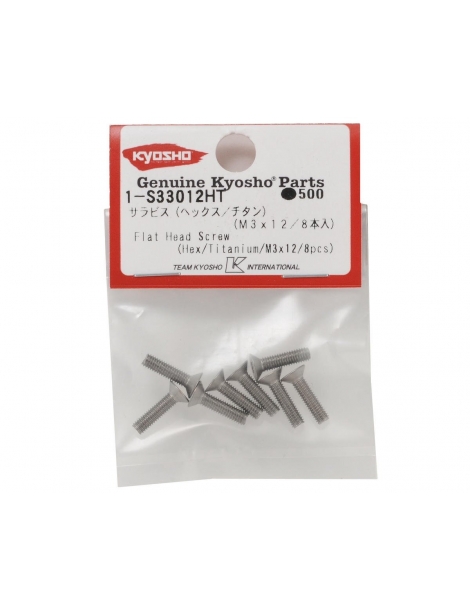 Kyosho Titan Hex Flat Head Screws 3X12mm (8)