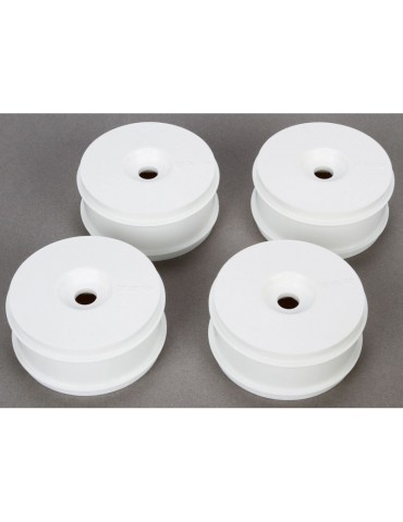 1/8 Buggy Dish Wheel, White (4): 8X,8B 3.0