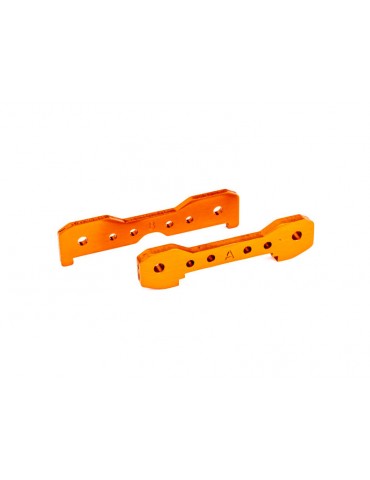 Traxxas Tie bars, front, 6061-T6 aluminum (orange-anodized)