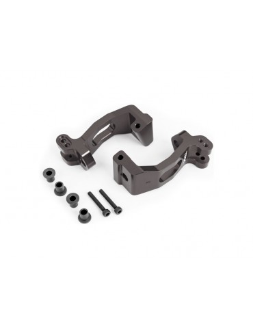 Traxxas Caster blocks, 6061-T6 aluminum (dark titanium-anodized), left & right