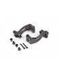 Traxxas Caster blocks, 6061-T6 aluminum (dark titanium-anodized), left & right
