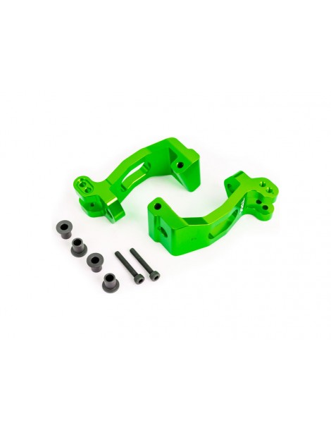 Traxxas Caster blocks, 6061-T6 aluminum (green-anodized), left & right