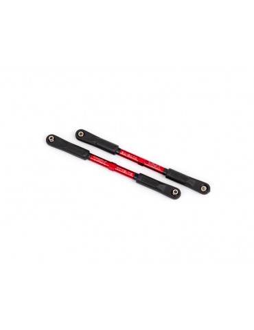 Traxxas Camber links, rear (TUBES red-anodized, 7075-T6 aluminum) (144mm) (2)