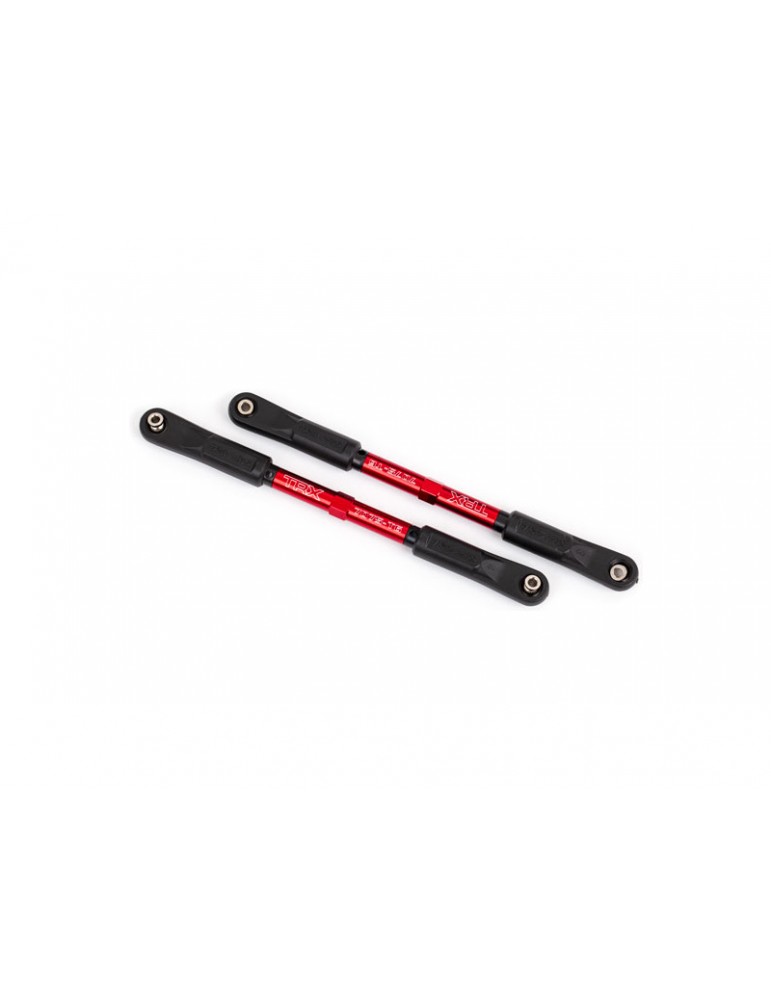 Traxxas Camber links, rear (TUBES red-anodized, 7075-T6 aluminum) (144mm) (2)