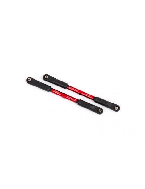 Traxxas Camber links, rear (TUBES red-anodized, 7075-T6 aluminum) (144mm) (2)