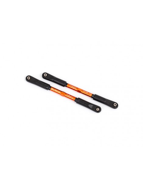 Traxxas Camber links, rear (TUBES orange-anodized, 7075-T6 aluminum) (144mm) (2)