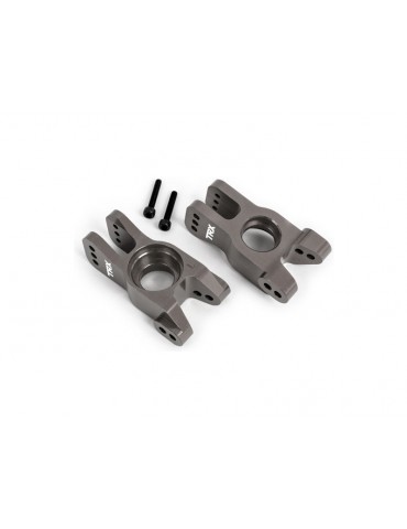 Traxxas Carriers, stub axle, 6061-T6 aluminum (dark titanium-anodized) (left and right)