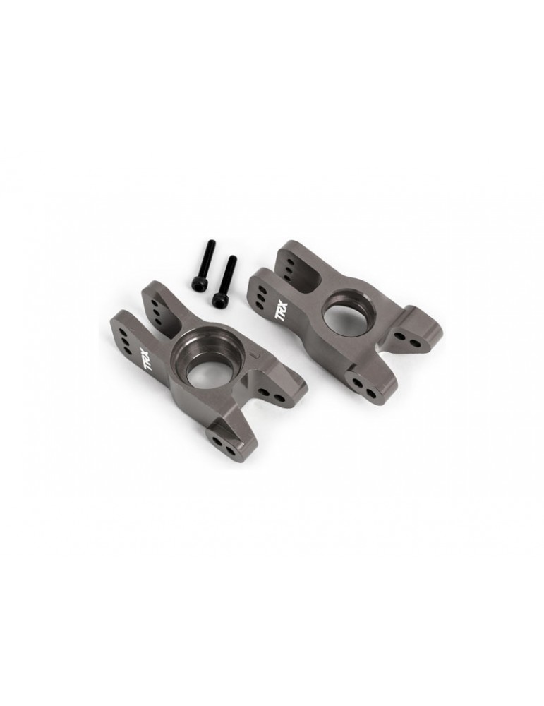 Traxxas Carriers, stub axle, 6061-T6 aluminum (dark titanium-anodized) (left and right)