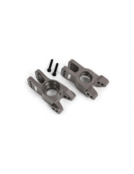 Traxxas Carriers, stub axle, 6061-T6 aluminum (dark titanium-anodized) (left and right)