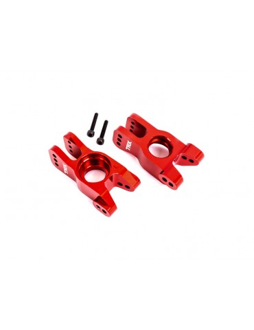 Traxxas Carriers, stub axle, 6061-T6 aluminum (red-anodized) (left and right)