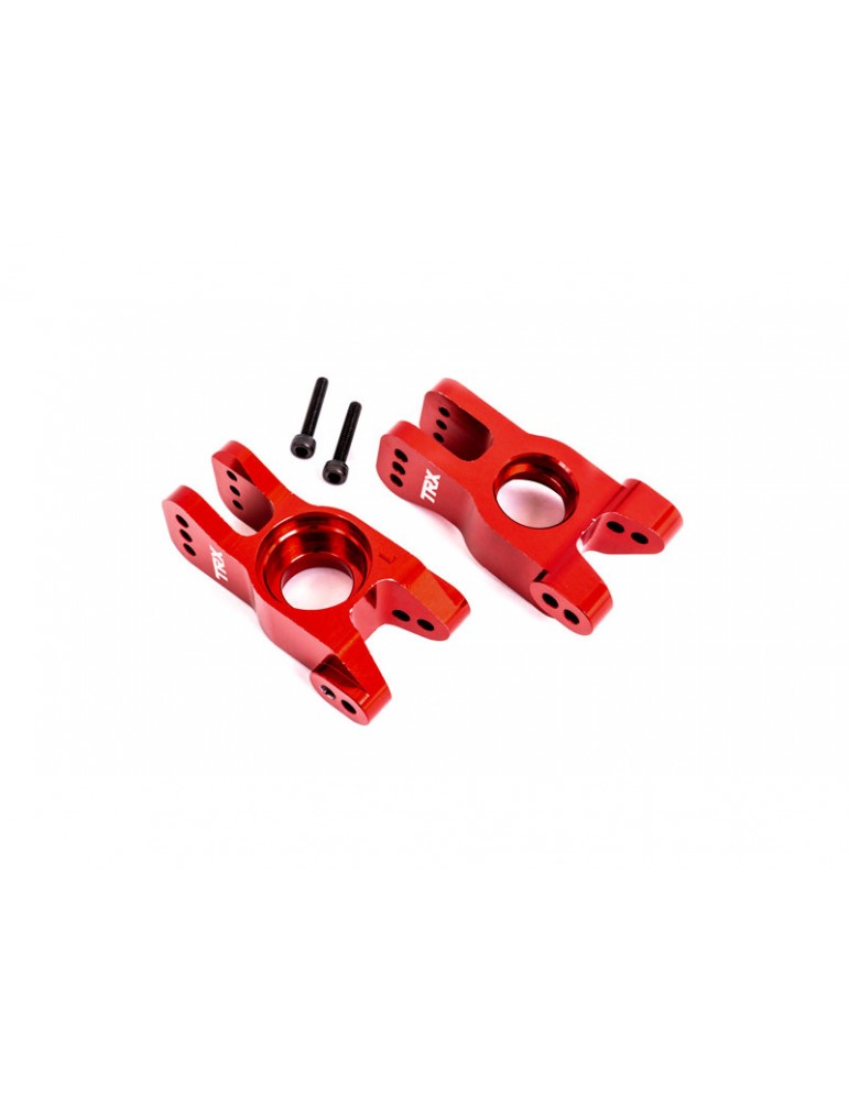 Traxxas Carriers, stub axle, 6061-T6 aluminum (red-anodized) (left and right)