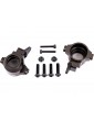 Traxxas Steering blocks, 6061-T6 aluminum (dark titanium-anodized), left & right