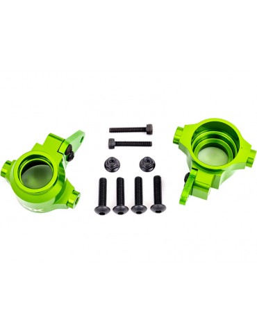 Traxxas Steering blocks, 6061-T6 aluminum (green-anodized), left & right