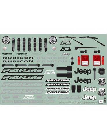 Pro-Line Body 1/10 Jeep Wrangler Unlimited Rubicon: Wheelbase 325mm