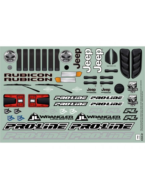 Pro-Line Body 1/10 Jeep Wrangler JL Unlimitd Rubicon: Crawlers 313mm