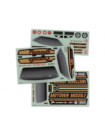 Pro-Line Body 1/10 1972 Plymouth Barracuda Motown Missile (Black): Drag Car