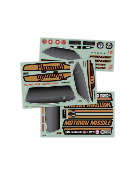 Pro-Line Body 1/10 1972 Plymouth Barracuda Motown Missile (Black): Drag Car