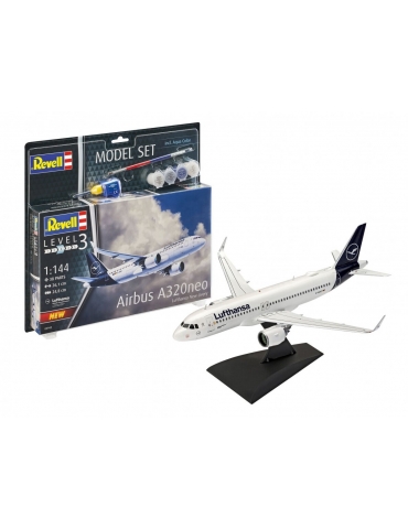 Revell - Airbus A320 neo Lufthansa dovanų komplektas, 1/144, 63942