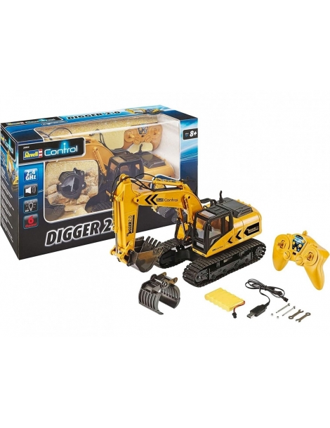 Revell - Radijo bangomis valdomas RC Digger 2.0 Ekskavatorius, 24924