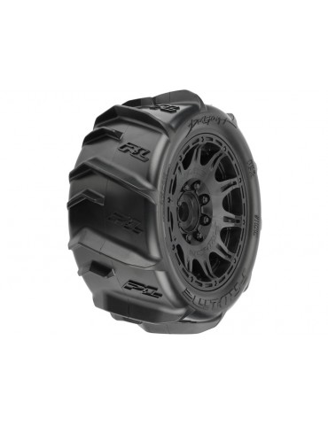 Pro-Line Wheels 5.7", Dumont Sand/Snow Tire, Raid H24 Wheel (2)