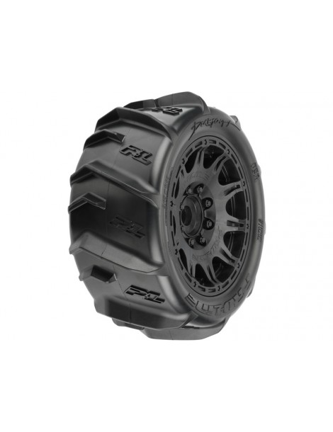 Pro-Line Wheels 5.7", Dumont Sand/Snow Tire, Raid H24 Wheel (2)