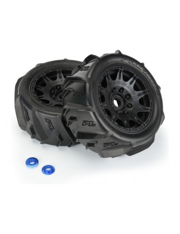 Pro-Line Wheels 5.7", Dumont Sand/Snow Tire, Raid H24 Wheel (2)