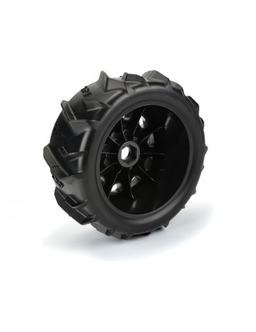 Pro-Line Wheels 5.7", Dumont Sand/Snow Tire, Raid H24 Wheel (2)